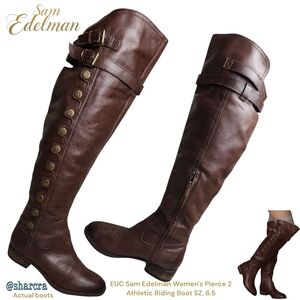 Sam Edelman Women's Over-the-Knee Riding Boots in Dark Brown